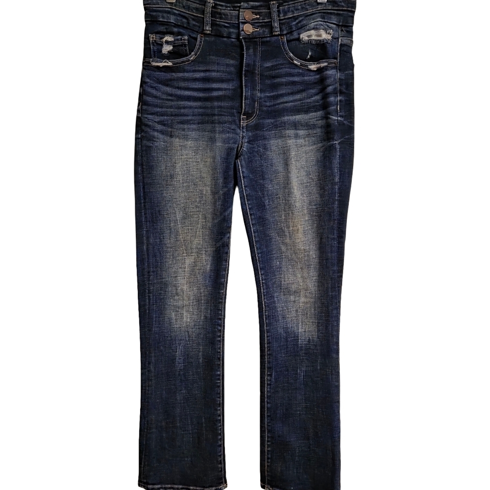 BKE Womens Distressed Stretch Jeans Sz 28x29.5‎ Vintage Wash